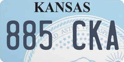 KS license plate 885CKA