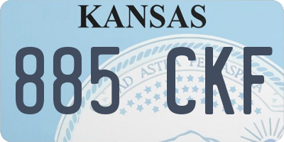 KS license plate 885CKF