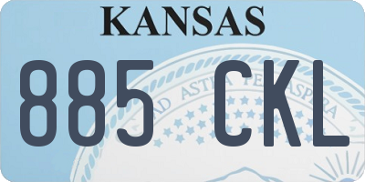KS license plate 885CKL
