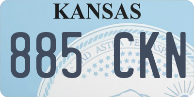 KS license plate 885CKN
