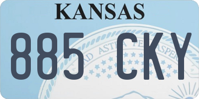 KS license plate 885CKY
