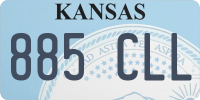 KS license plate 885CLL
