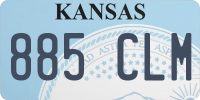 KS license plate 885CLM
