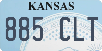 KS license plate 885CLT