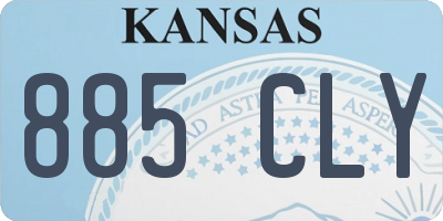 KS license plate 885CLY
