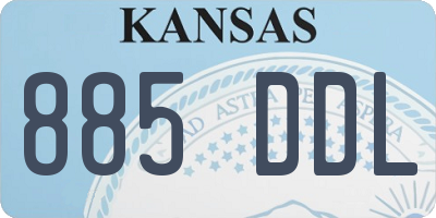 KS license plate 885DDL