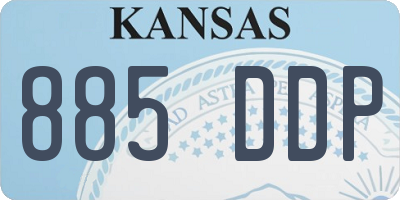 KS license plate 885DDP