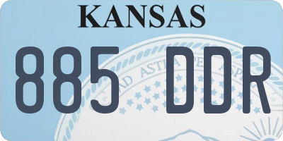 KS license plate 885DDR