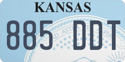 KS license plate 885DDT