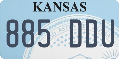 KS license plate 885DDU