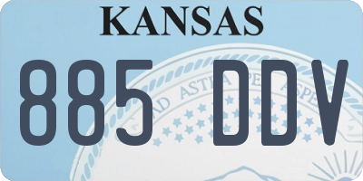 KS license plate 885DDV