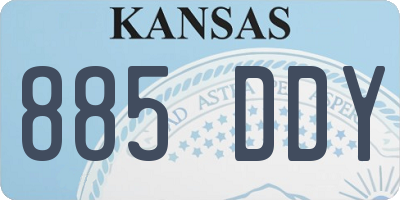 KS license plate 885DDY