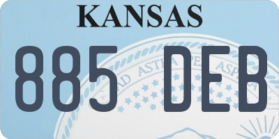KS license plate 885DEB