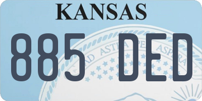 KS license plate 885DED
