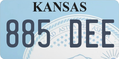 KS license plate 885DEE