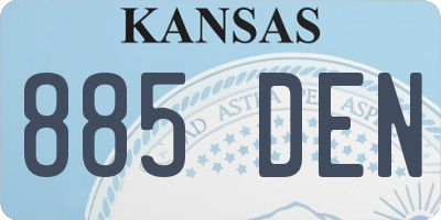 KS license plate 885DEN