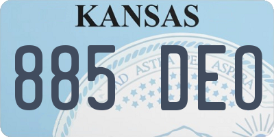 KS license plate 885DEO