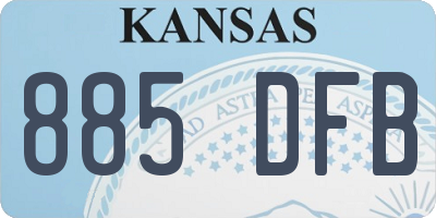 KS license plate 885DFB