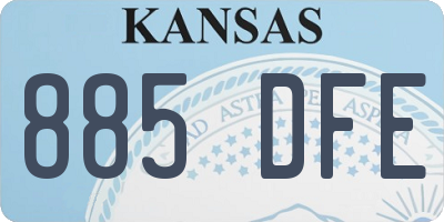 KS license plate 885DFE