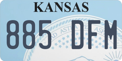 KS license plate 885DFM