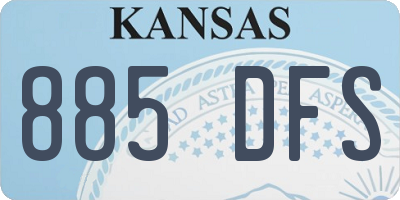 KS license plate 885DFS