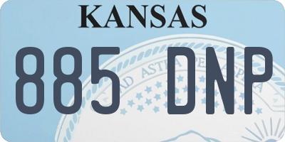 KS license plate 885DNP