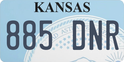 KS license plate 885DNR