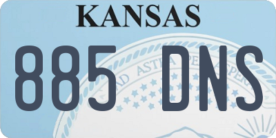 KS license plate 885DNS
