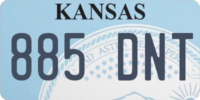 KS license plate 885DNT