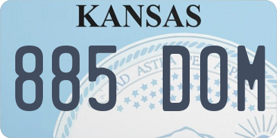 KS license plate 885DOM