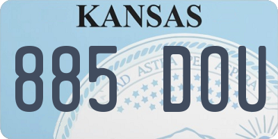 KS license plate 885DOU