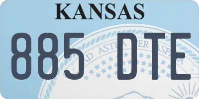 KS license plate 885DTE