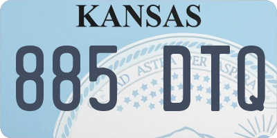 KS license plate 885DTQ