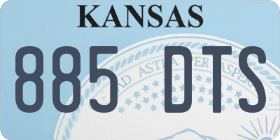 KS license plate 885DTS