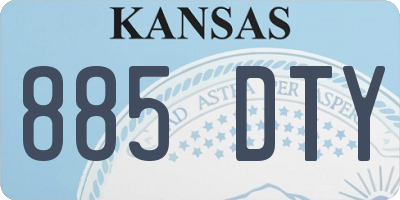 KS license plate 885DTY
