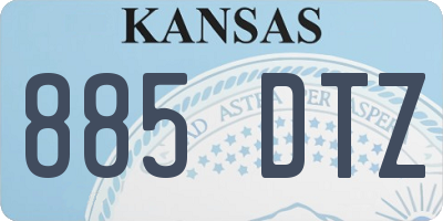 KS license plate 885DTZ