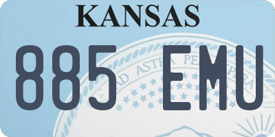 KS license plate 885EMU