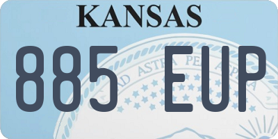 KS license plate 885EUP