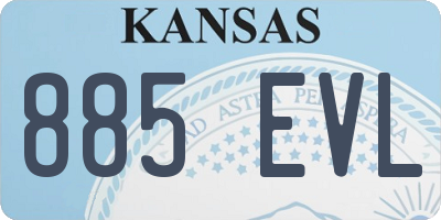 KS license plate 885EVL