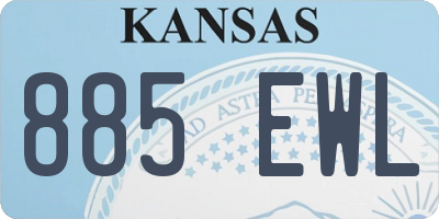 KS license plate 885EWL