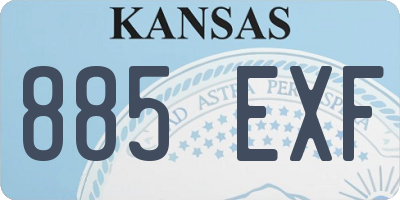 KS license plate 885EXF
