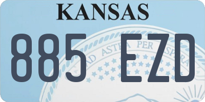 KS license plate 885EZD