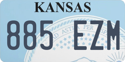 KS license plate 885EZM