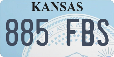KS license plate 885FBS