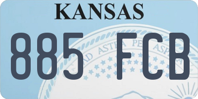 KS license plate 885FCB