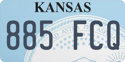 KS license plate 885FCQ