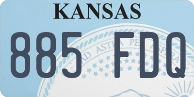 KS license plate 885FDQ