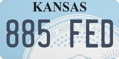 KS license plate 885FED