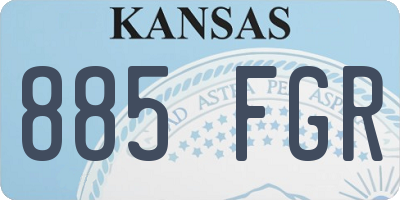 KS license plate 885FGR