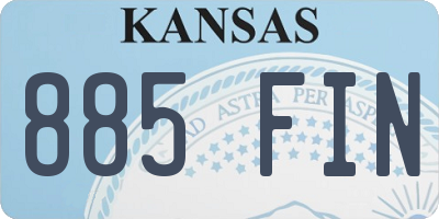 KS license plate 885FIN